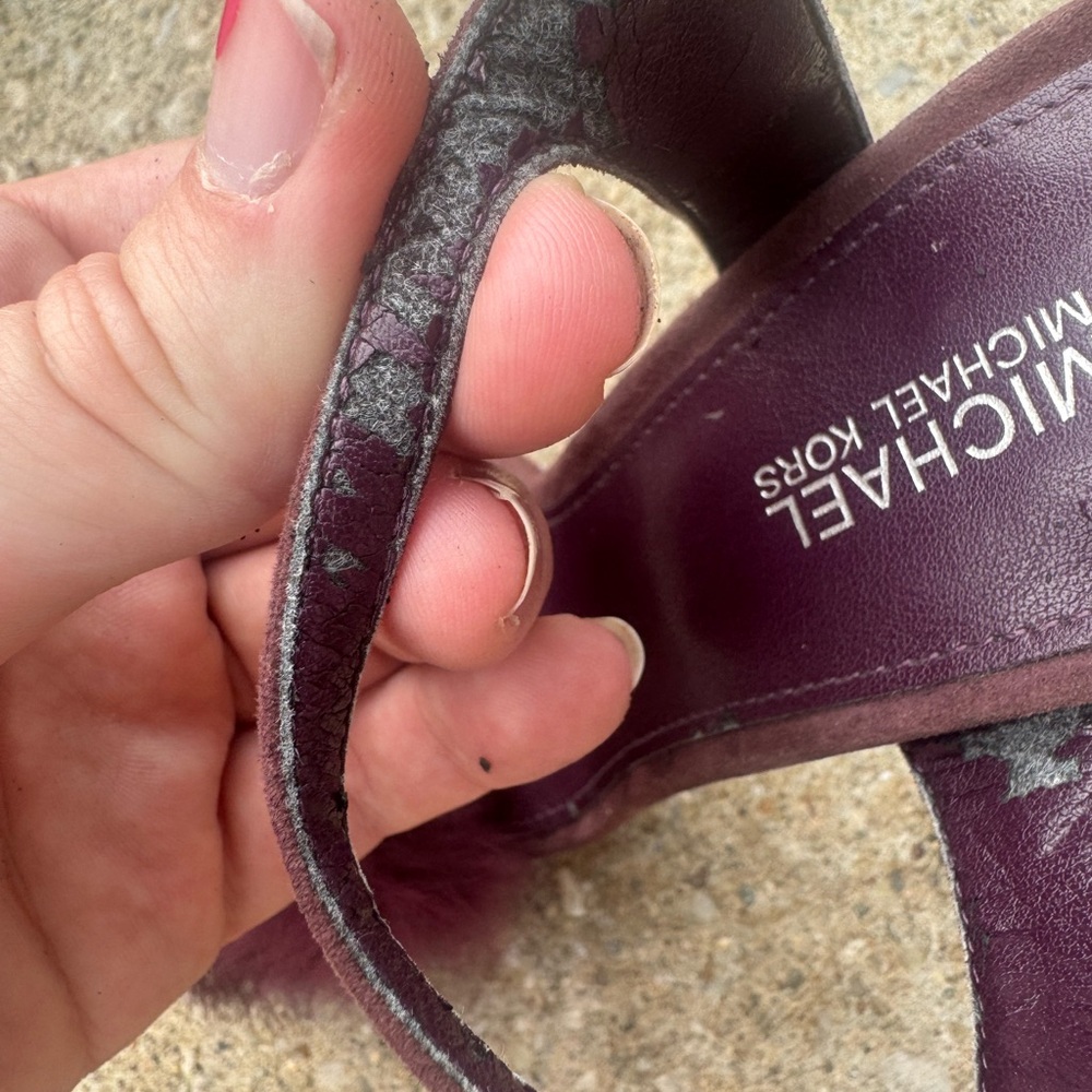 Michael Kors Burgundy Heels with Fluffy Detail - Picture 12 of 13